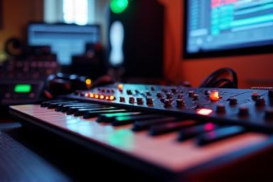 Music production studio equipment
